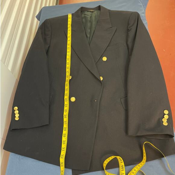 Meeting Street Pickford Regular Blazer Color Black Worsted Wool 44 - Picture 12 of 14